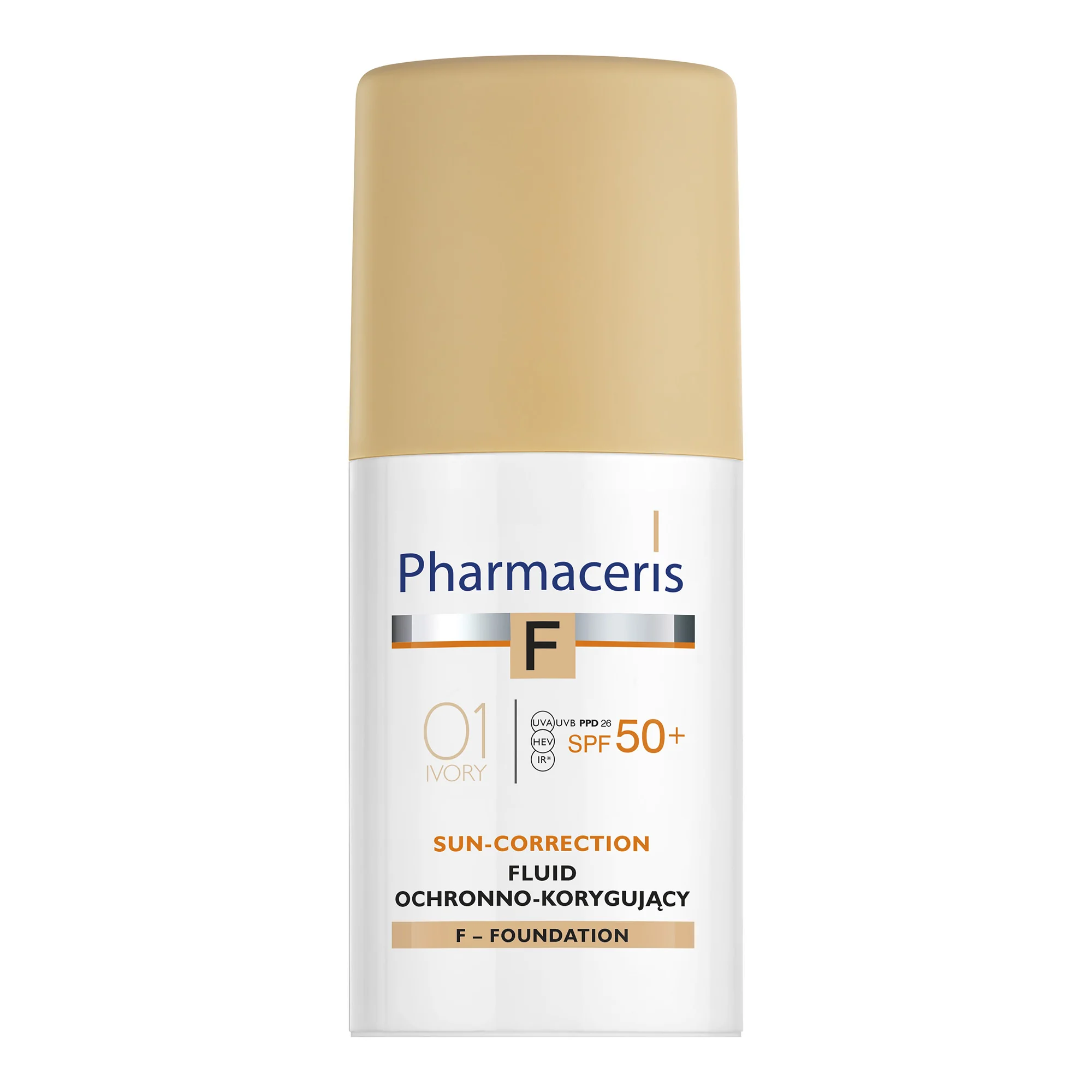 Pharmaceris F fluid ochronno-korygujący łagodzący podrażnienia 01 Ivory, 30 ml
