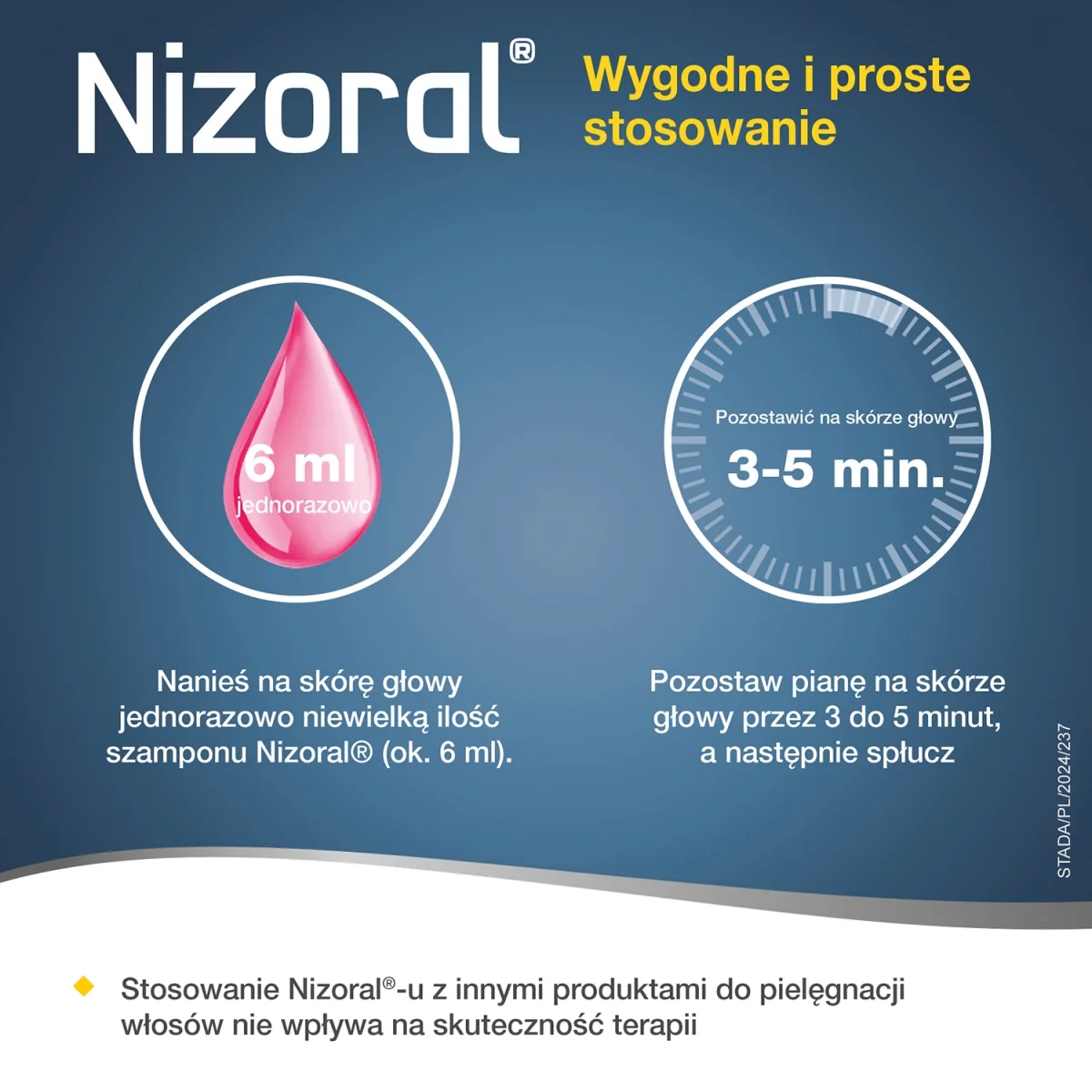 Nizoral szampon leczniczy, 6 x 6 ml