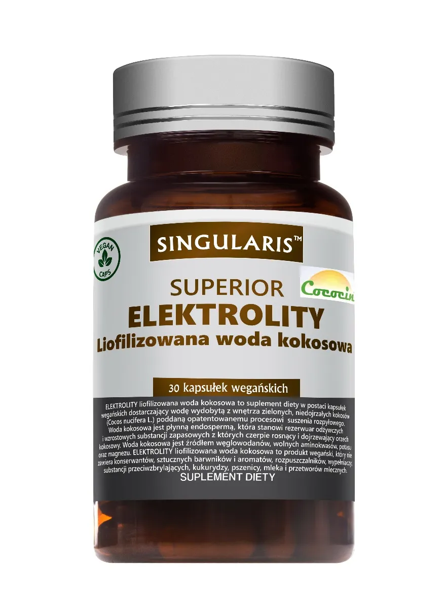 Singularis Superior Elektrolity Liofilizowana Woda Kokosowa, suplement diety, 30 kapsułek