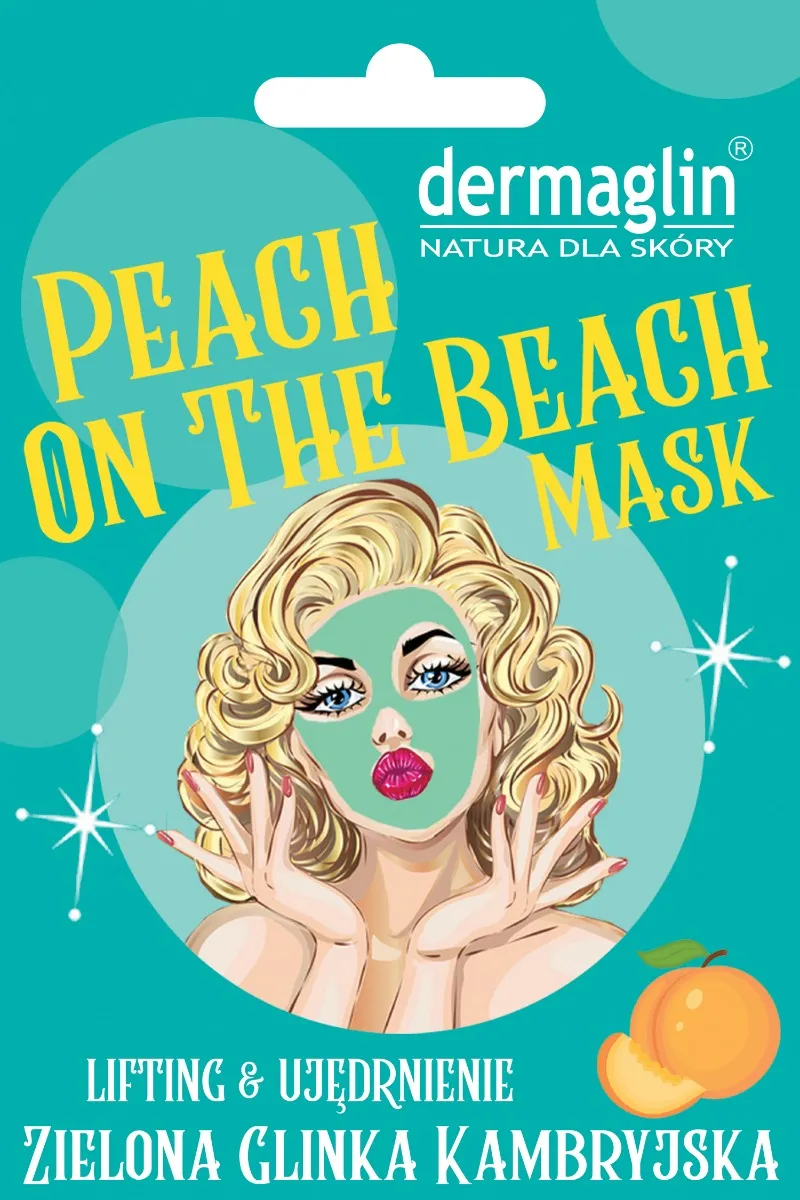 Dermaglin Peach On The Beach liftingująca maseczka do twarzy, 20 g